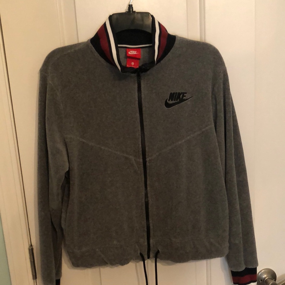 Nike ladies gray French terry sportswear jacket Medium